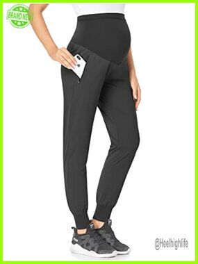 Maternity Joggers Quick-Dry Active Pregnancy Scrub Pants